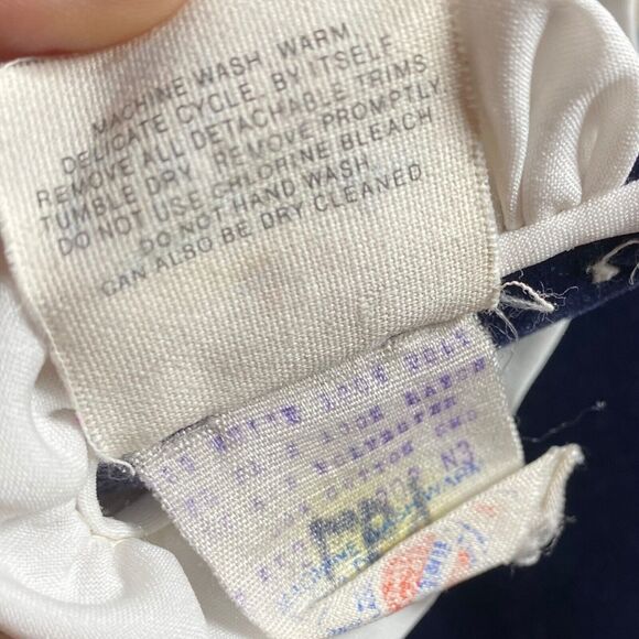 Vtg Sears Winnie the Pooh Dress Girls 4 Disney Ruffle Prairie Lace Velour Lace - Picture 14 of 15